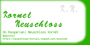 kornel neuschloss business card